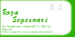 roza segesvari business card